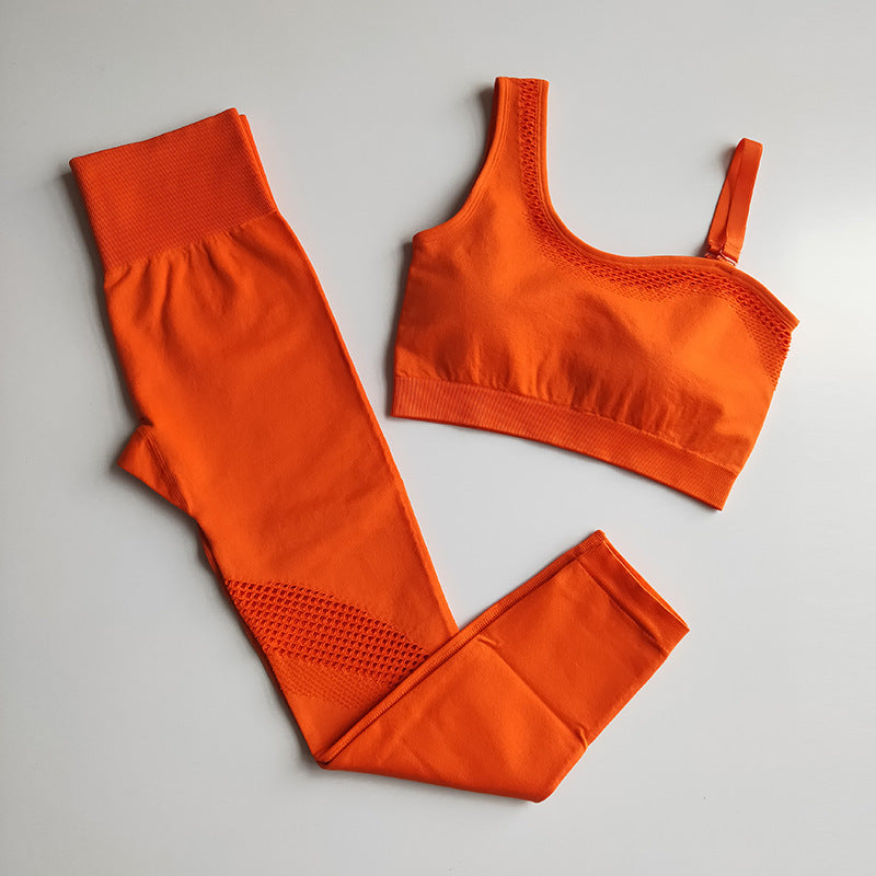 One Shoulder Seamless Gym Suit