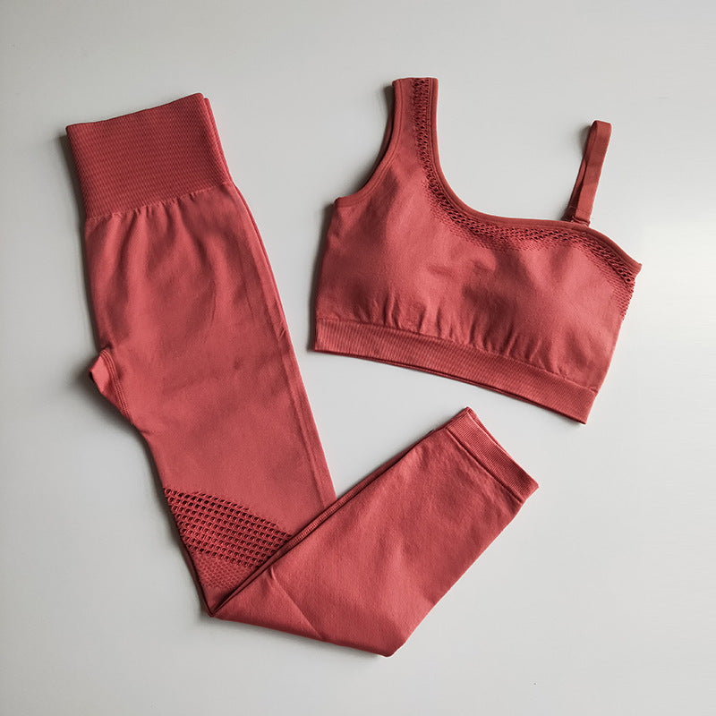 One Shoulder Seamless Gym Suit