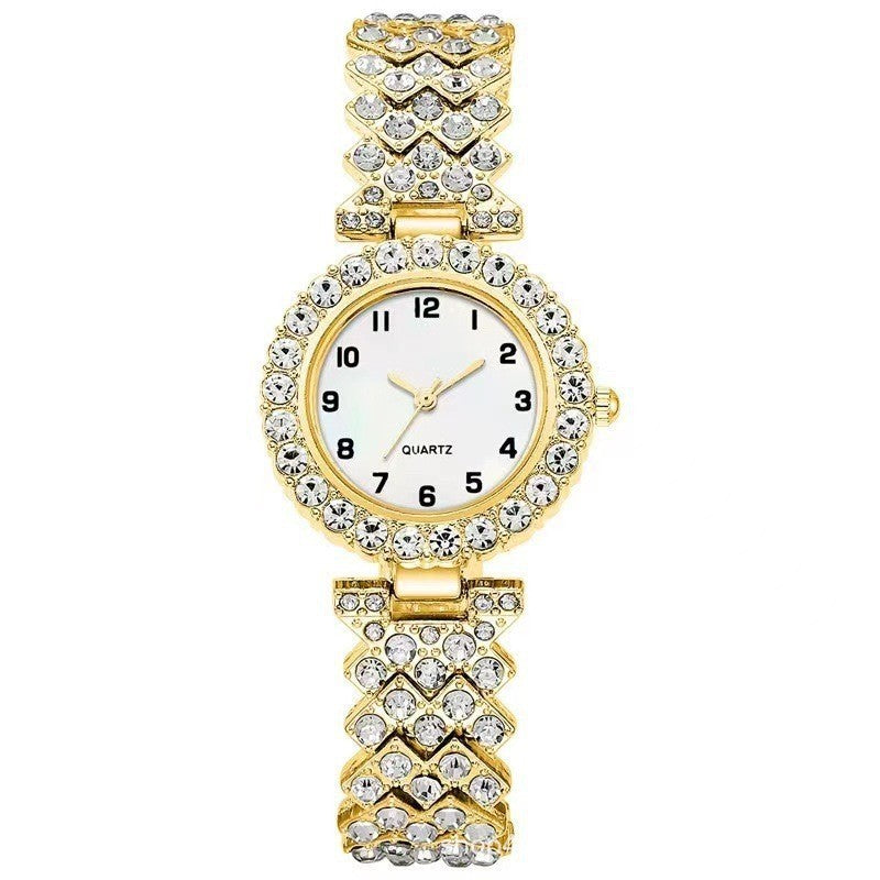 Luxury Valentine Jewellery Set Clock Gift Silver Strap With Quartz Wristwatch Alloy Bracelet For Ladies