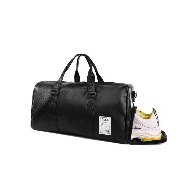 PU Leather Sports Gym Duffle Bag