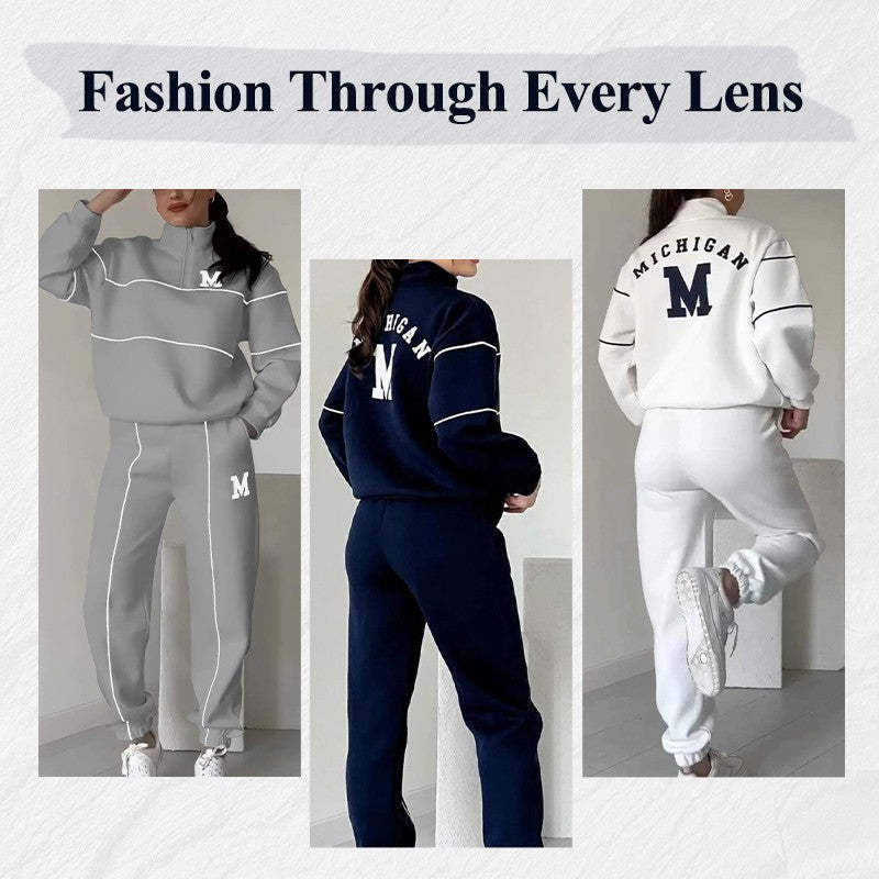 Womens Baggy Style Sweatsuit With Fine Finish