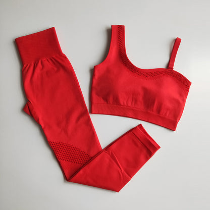 One Shoulder Seamless Gym Suit