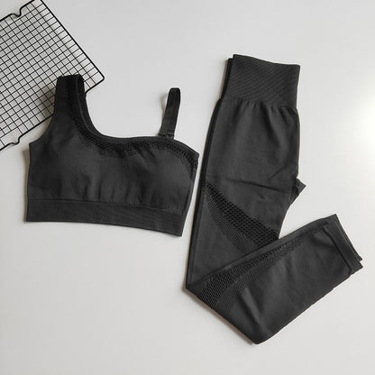 One Shoulder Seamless Gym Suit
