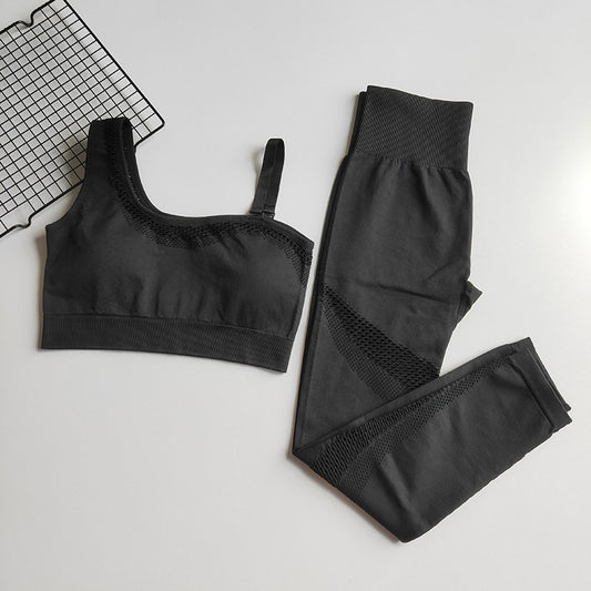 One Shoulder Seamless Gym Suit