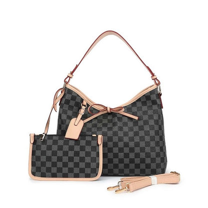 Set of Checkered Slouch bag and a Clutch bag