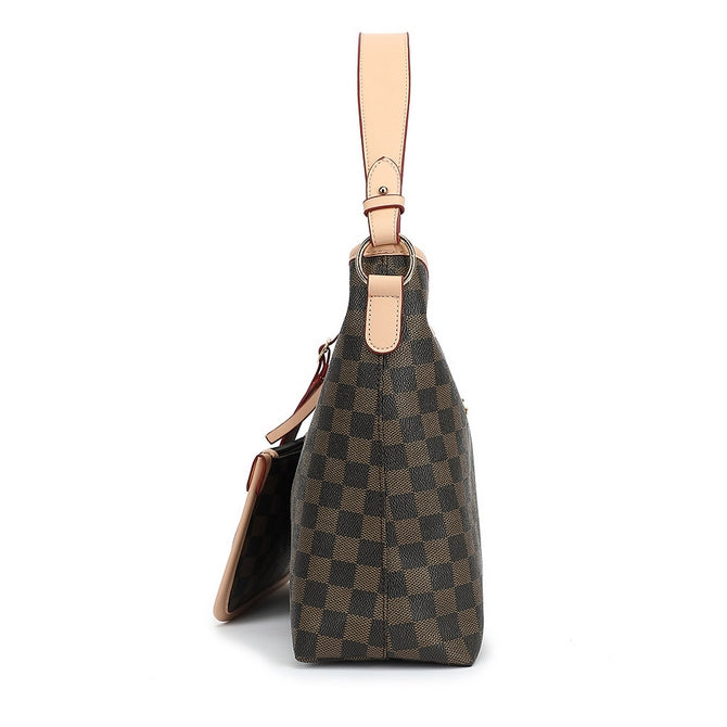Set of Checkered Slouch bag and a Clutch bag