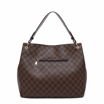 Elegant Checkered Slouch Bag
